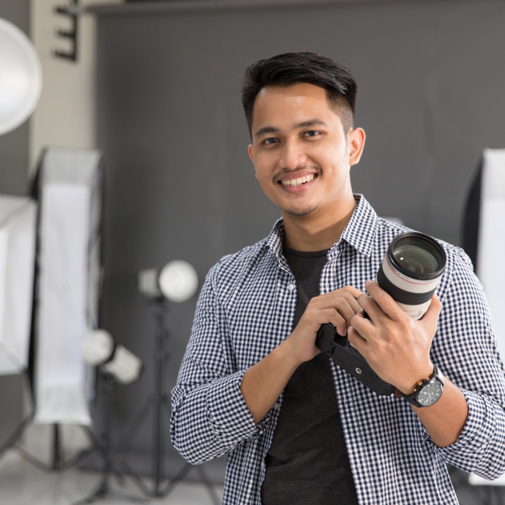 Professional photographer capturing special moments.