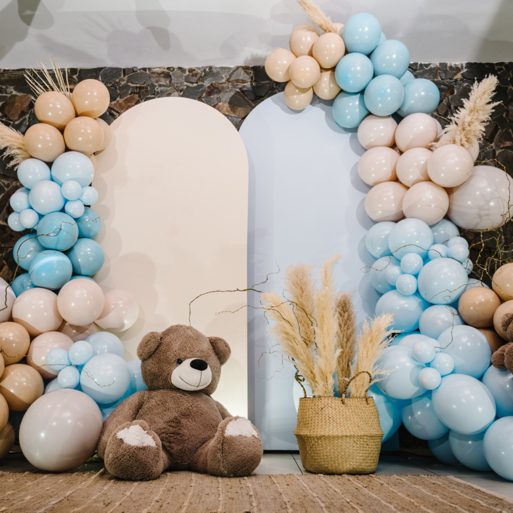 Event venue beautifully decorated with themed props.