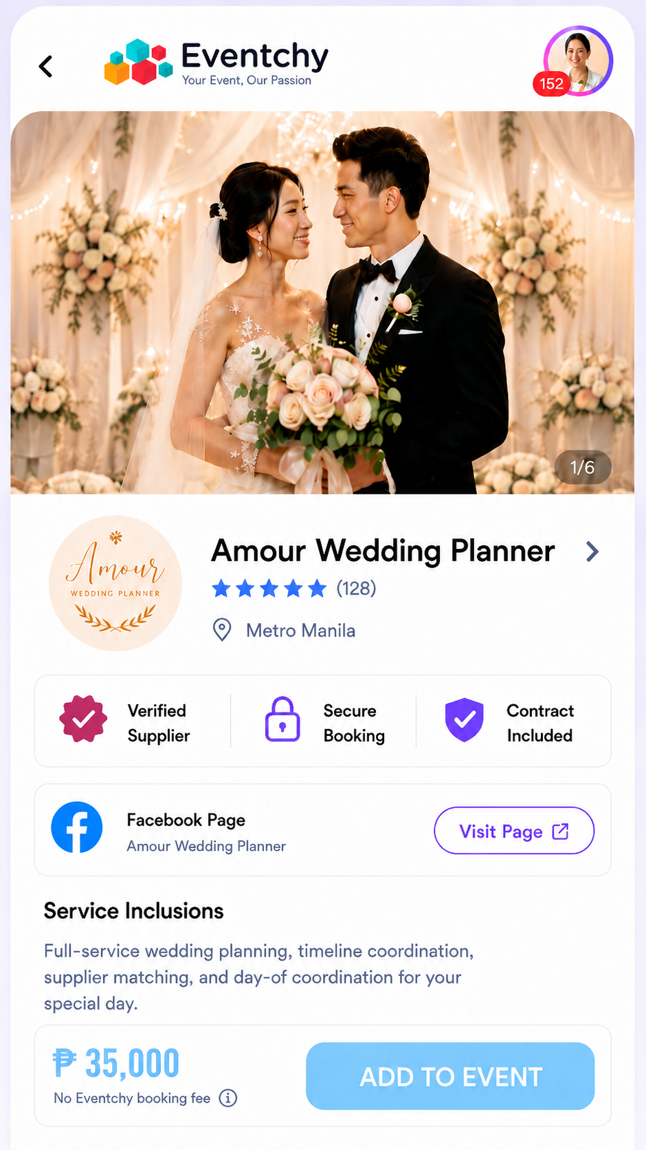Book trusted event suppliers through the Eventchy app.